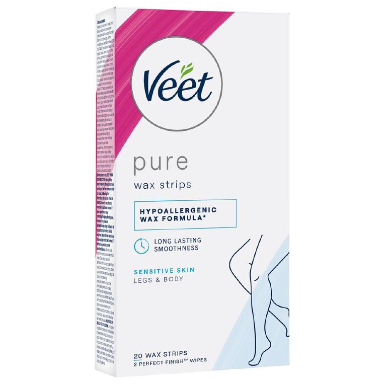 Veet Pure Leg Cold Wax Strips 20 Pack, , hi-res