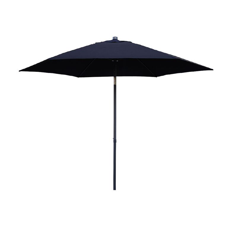 Living & Co Steel Umbrella Black 2.3m, , hi-res
