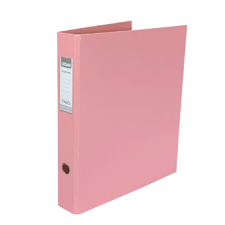 Ledah Pastels Ringbinder Pink A4, , hi-res