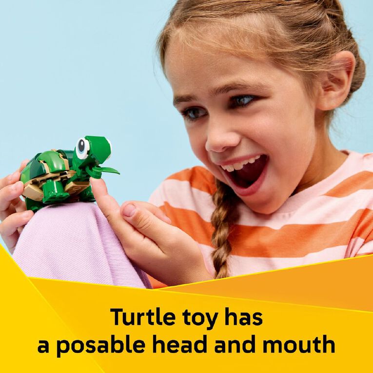 LEGO CREATOR Turtle With a Water Lilly Flower 31377, , hi-res