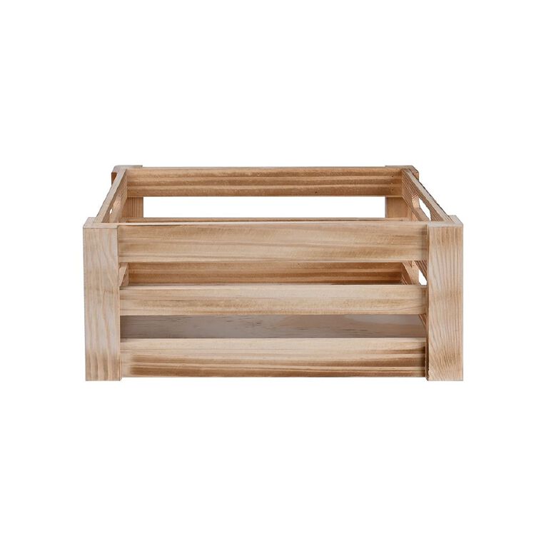 Living & Co Wooden Crate Large Natural Natural The Warehouse