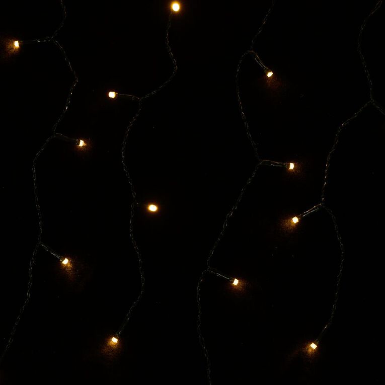 Wonderland Solar Icicle Christmas Lights Warm White 7.9m, , hi-res