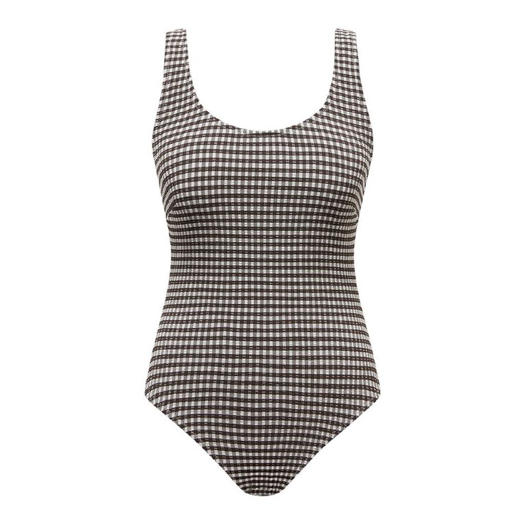 H&H Women's Padded Cup One Piece, Brown Dark, hi-res