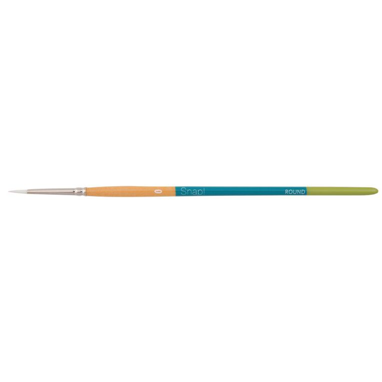 Princeton Snap Brush Short Handle Taklon Round 0 White, , hi-res