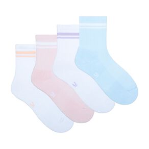 Underworks Women's Sports Mid Crew Socks 4 Pack