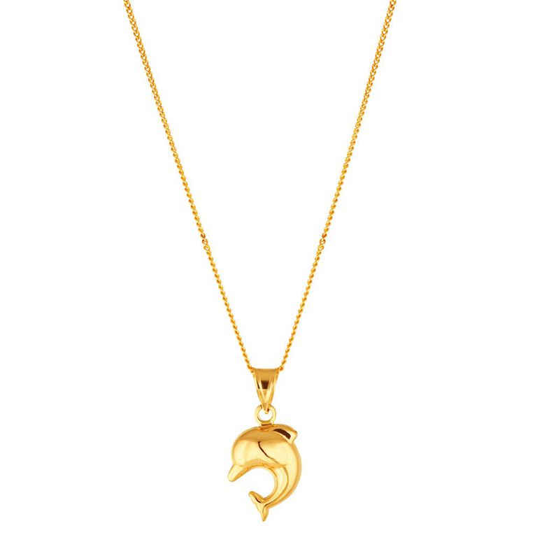 9ct Gold Dolphin Pendant Yellow The Warehouse - 9ct Yellow Gold Dolphin Pendant