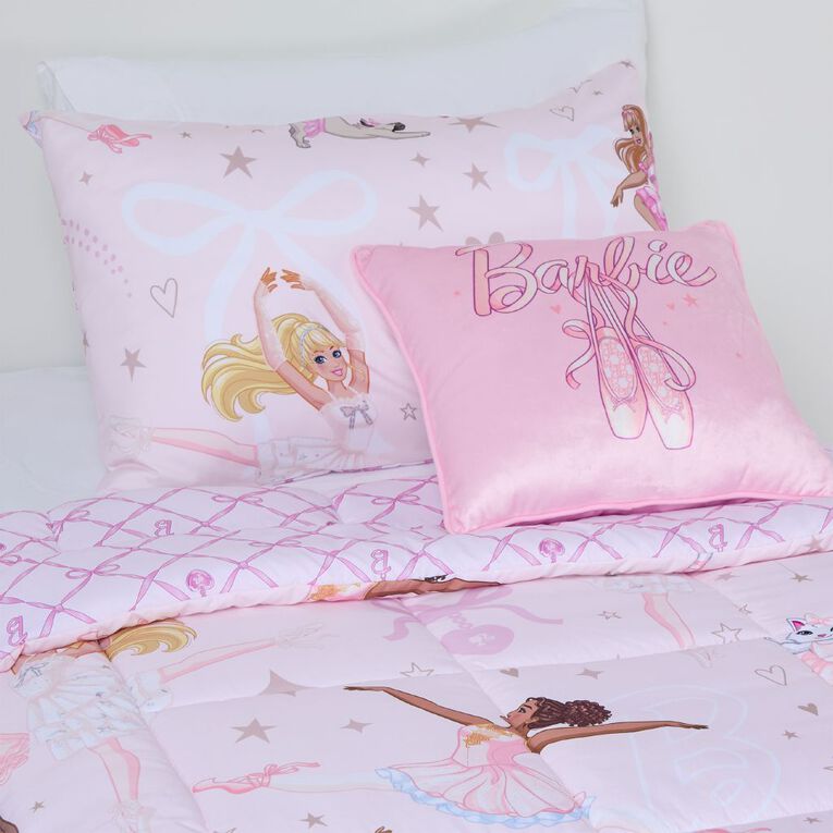 Barbie Comforter Set 2 Piece Multi-Coloured Single, , hi-res