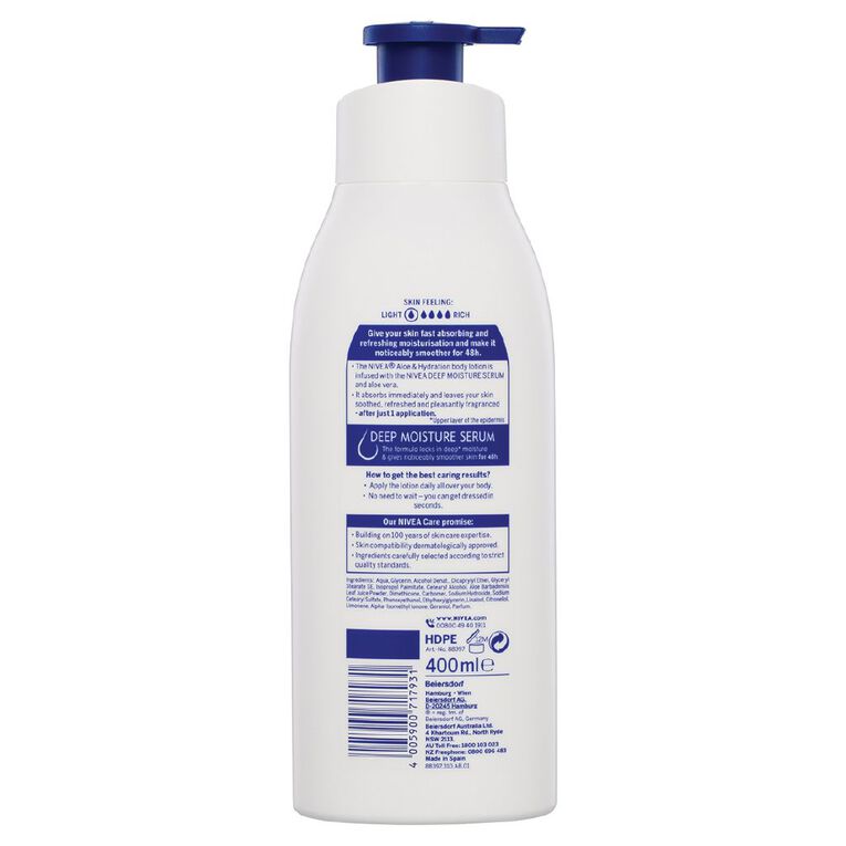 Nivea Aloe Vera Body Lotion White 400ml, , hi-res