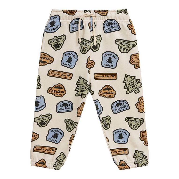 Young Original Toddler Boys' Print Trackpants, Brown Light NATURE, hi-res