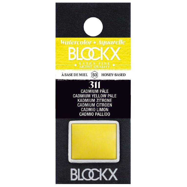 BLOCKX Watercolour Half Pan S3 311 Pale Cadmium Yellow, , hi-res