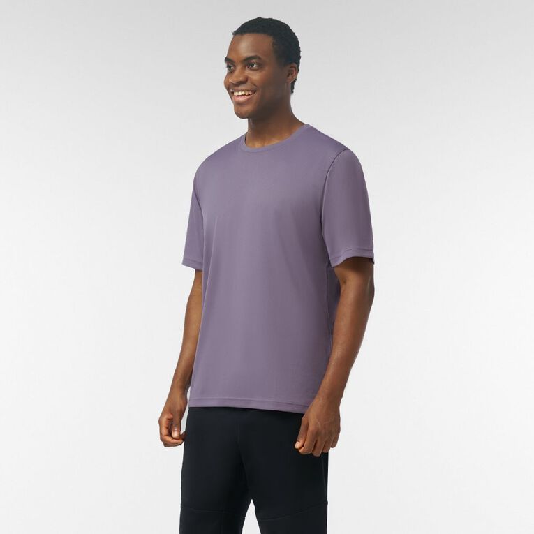 Active Intent Men's Cooldry Tee, Purple Mid, hi-res