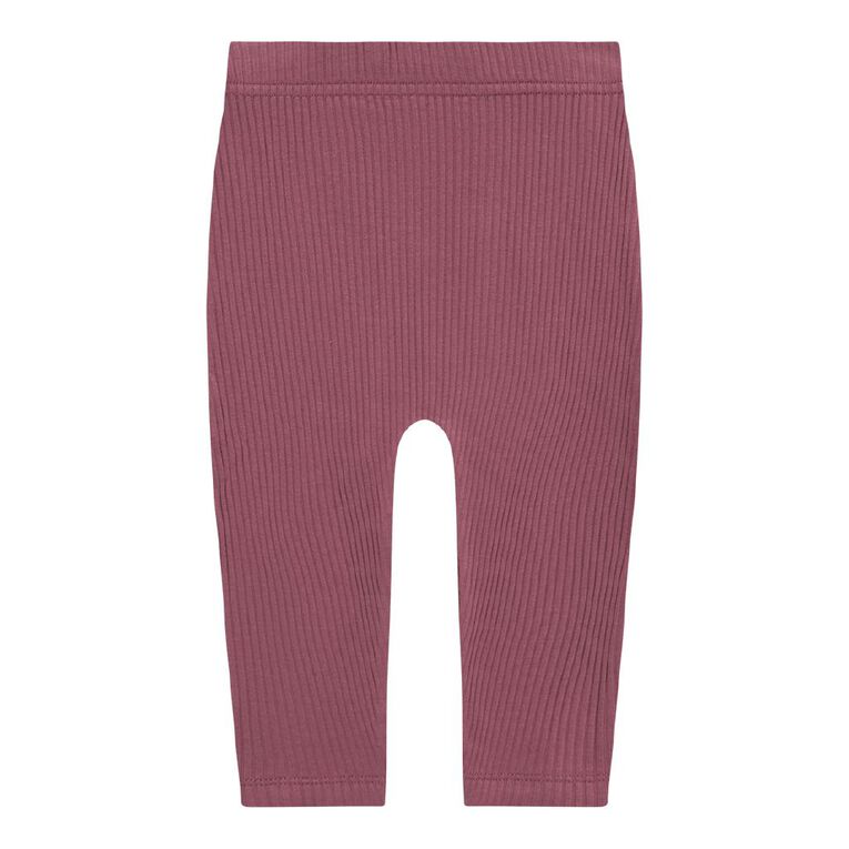 Young Original Babies' Rib Leggings 3 Pack, Red Mid, hi-res