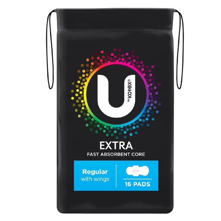 U By Kotex Regular Wings Maxi Pads 16 Pack, , hi-res