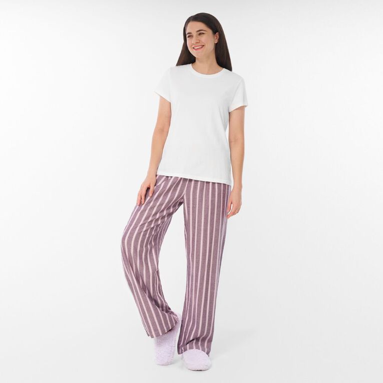 H&H Women's Boyfriend Flanelette Sleep Pants, Red Mid, hi-res