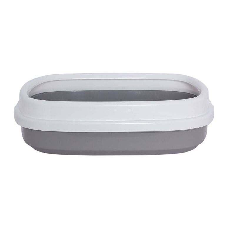 Petzone Cat Litter Tray# Grey Large, , hi-res