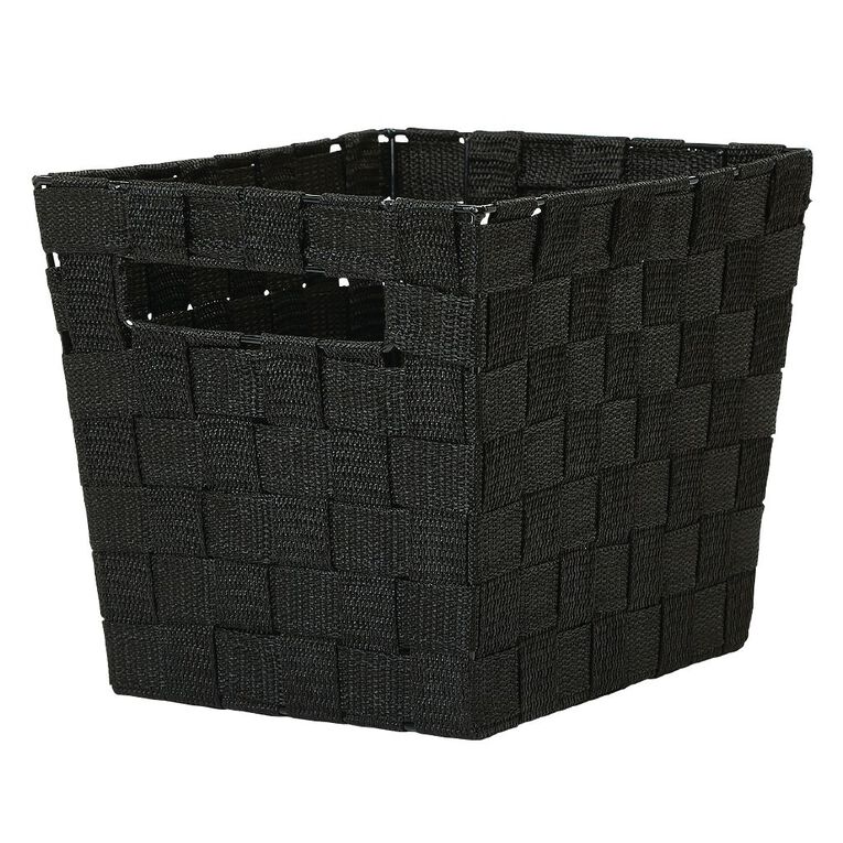Living & Co Woven Basket Black Small, , hi-res