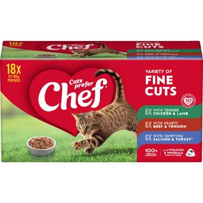 Chef Variety Lovers Loaf Pouches Cat Food 18 x 100g