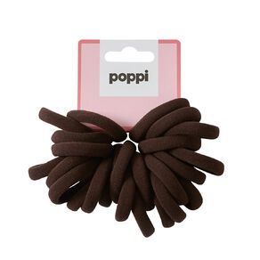 Poppi Softie Elastics Brown Mid 24 Pack