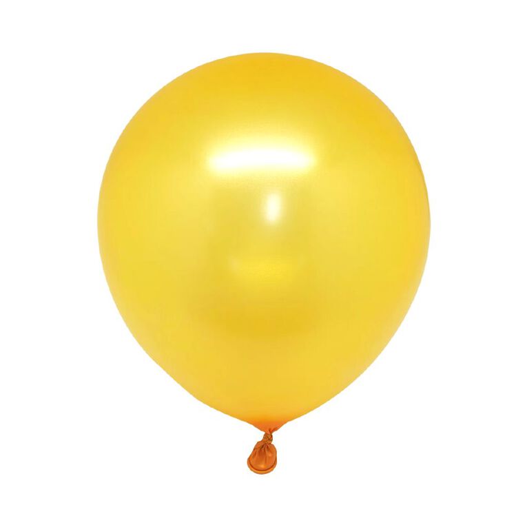 Party Inc Balloon Metallic Gold 25cm, , hi-res
