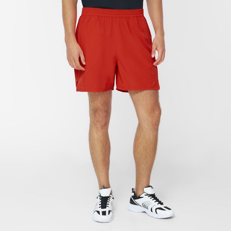 Active Intent Men's 5 Inch Training Shorts, Red Mid, hi-res