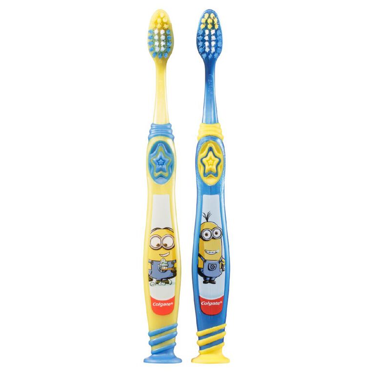 Colgate Minions Smiles Youth Toothbrush 2 Pack, , hi-res