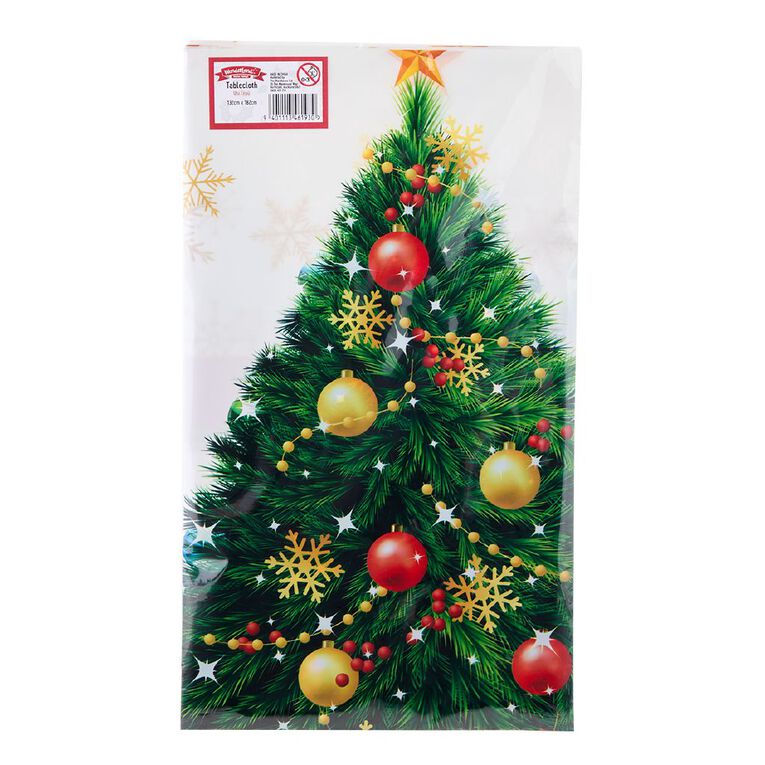 Wonderland Joyful Tidings Christmas Tree Tablecloth Cover, , hi-res