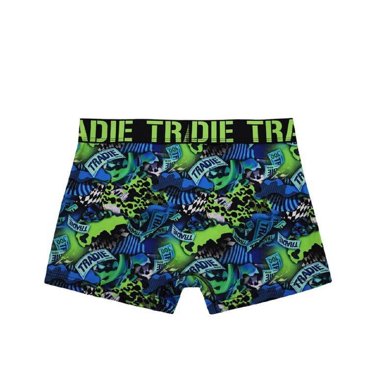 Tradie Men's Work N Surf Trunks, Green, hi-res