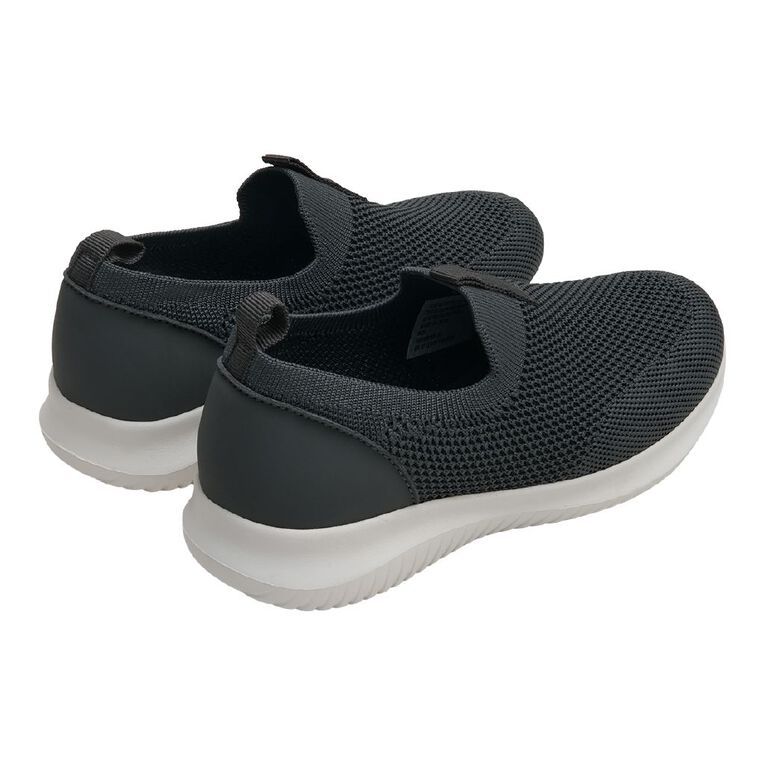 Active Intent Senior Kids' Terry Trainers, Grey Light, hi-res