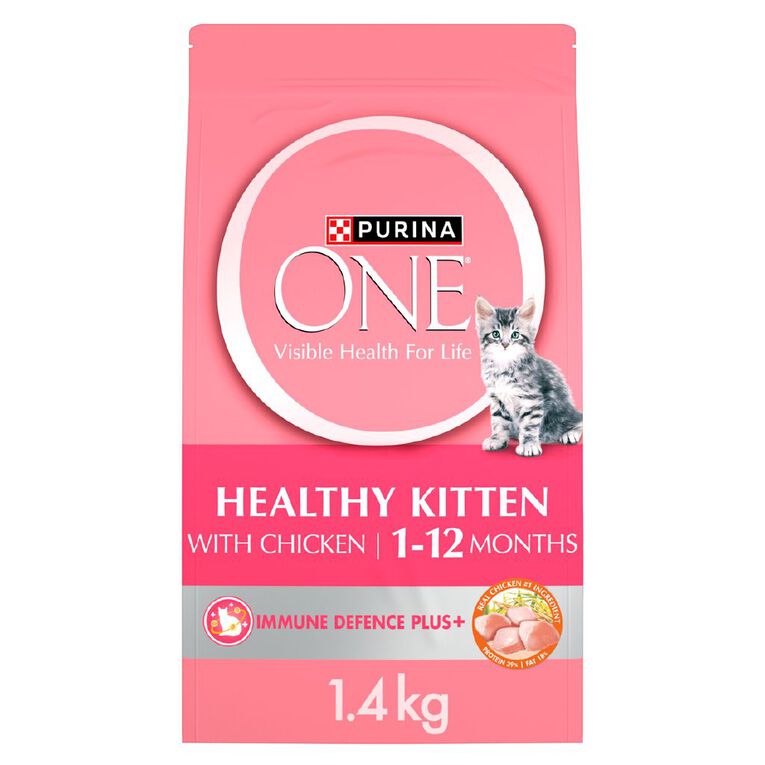 PURINA ONE Kitten Chicken Dry Cat Food 1.4kg, , hi-res