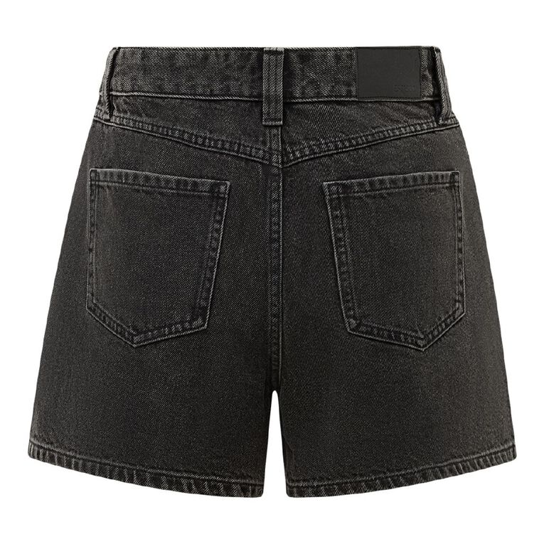 H&H Women's Essential Denim Shorts, Black, hi-res
