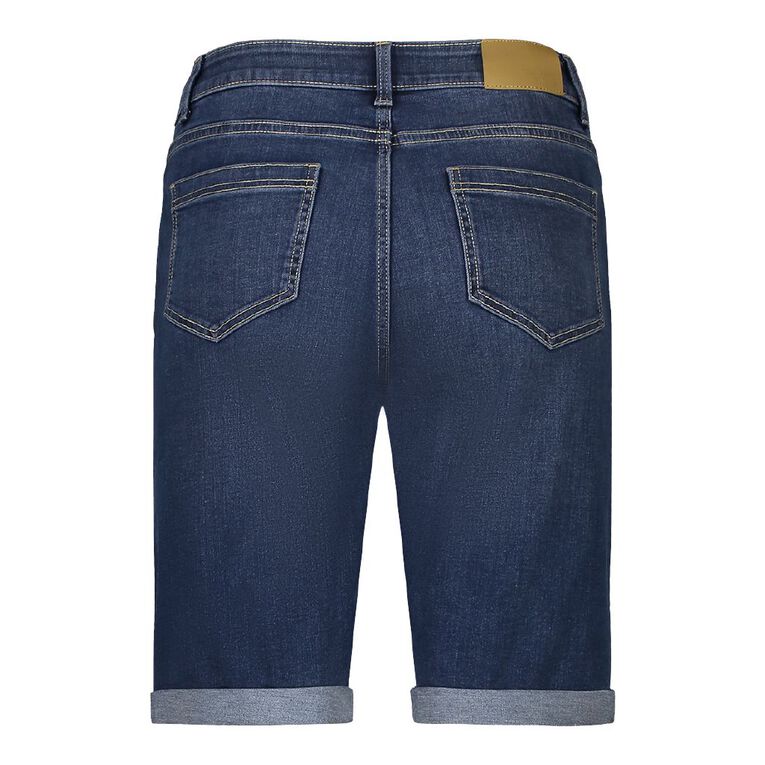 H&H Women's Stretch Denim Knee Length Shorts Denim Mid The Warehouse