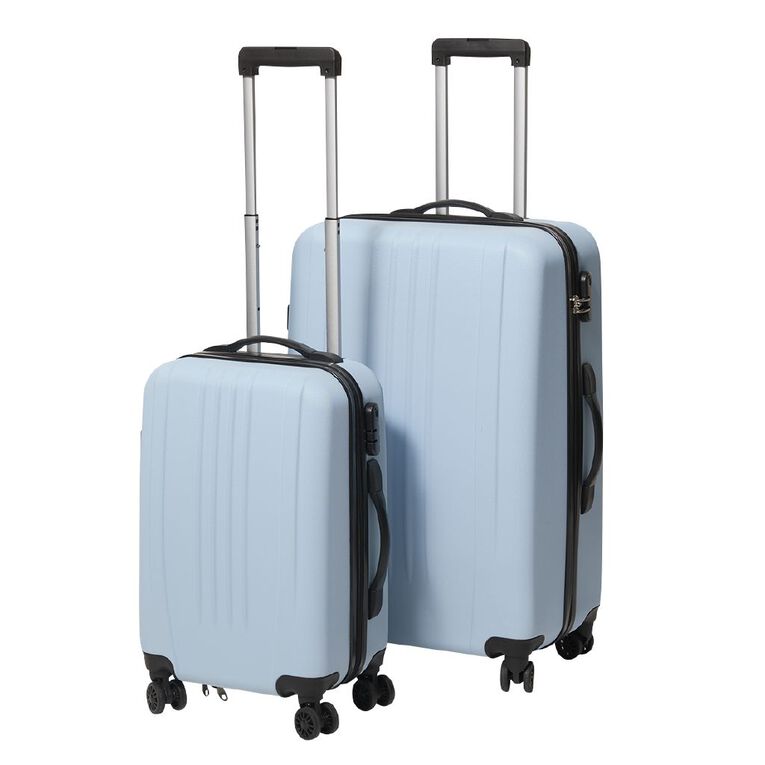 Living Co 50cm Hard Textured Carry On Suitcase Sky Blue Sky Blue