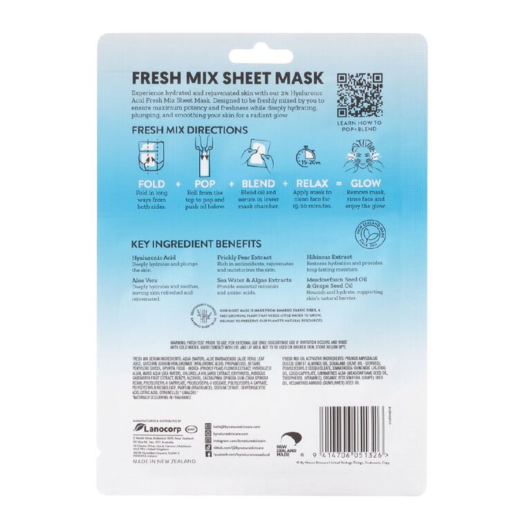 By Nature Hyaluronic Fresh Mix Sheet Mask, , hi-res