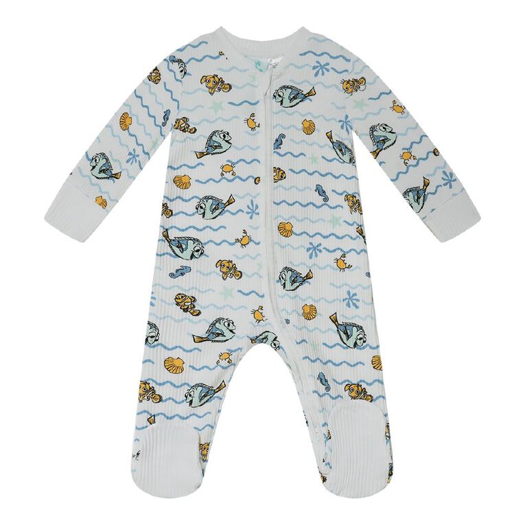 Finding Nemo Babies' 2 Way Zip All-in-One, White, hi-res