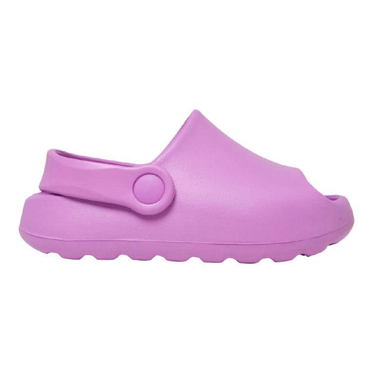 Young Original Junior Kids' Moulded Slides, Purple, hi-res