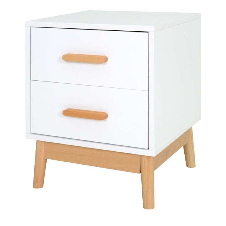 Living & Co Luella 2 Drawer Bedside Table, , hi-res