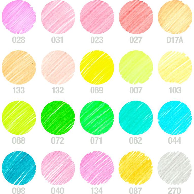 Faber-Castell Connector Felt Pens Pastel & Neon 20 Pack Multi-Coloured, , hi-res