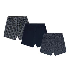 H&H Men's Woven Boxers 3 Pack