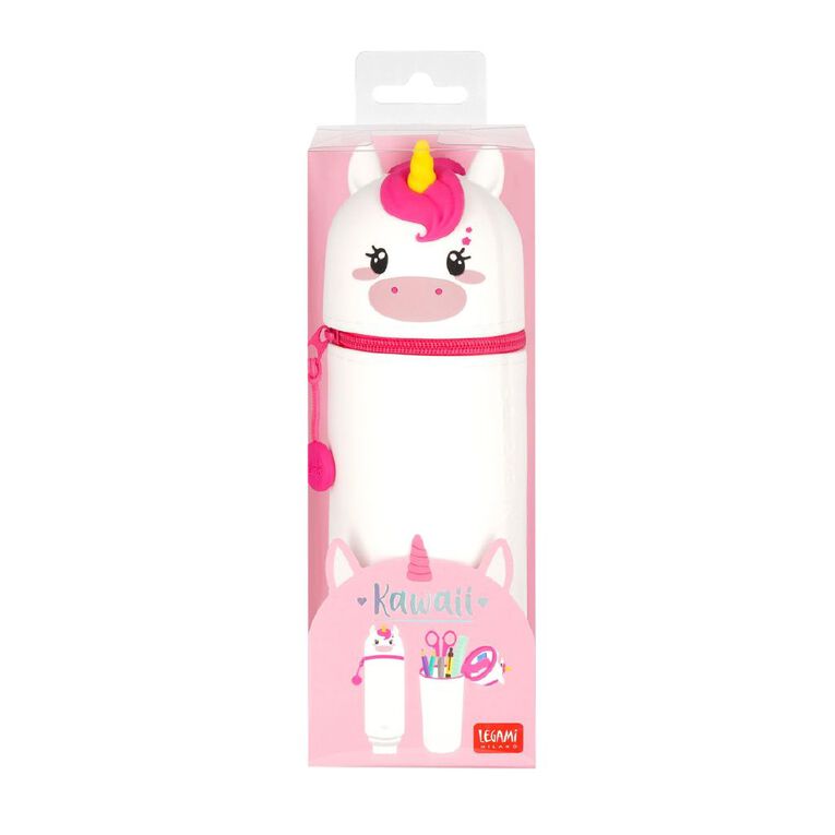 Legami 2-in-1 Silicone Pencil Case Kawaii Unicorn, , hi-res