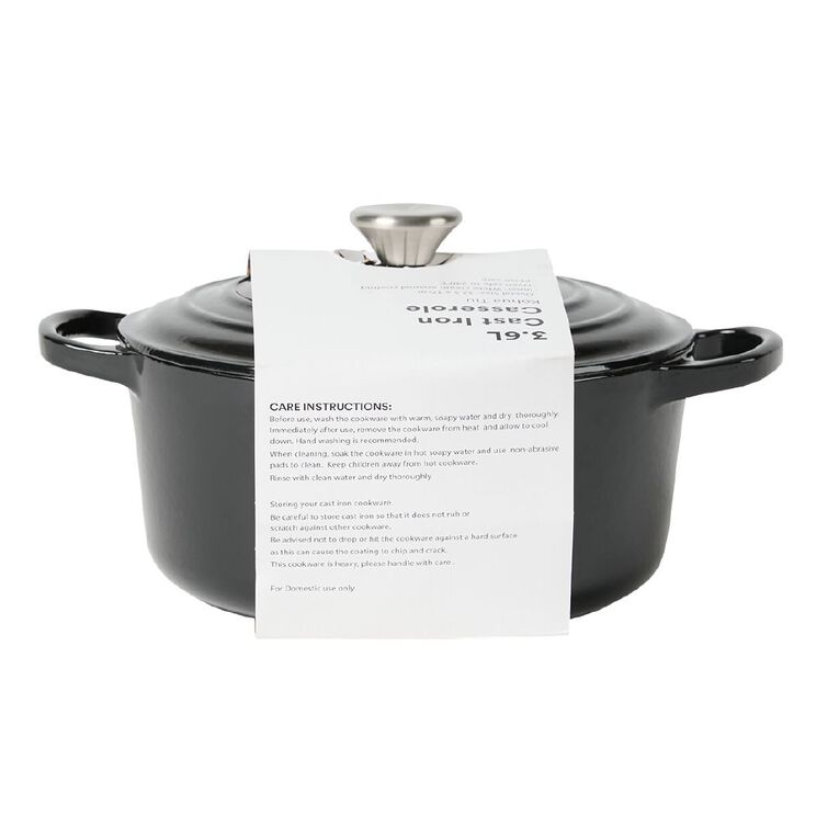 Living & Co Cast Iron 24cm Black, , hi-res