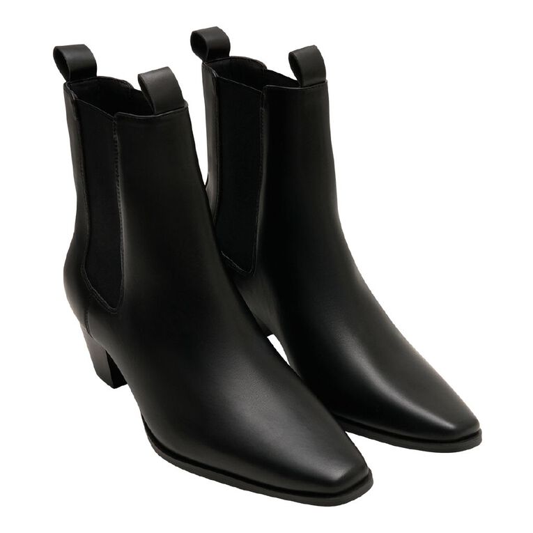 H&H Women's Hazel Gusset Ankle Boots, Black, hi-res