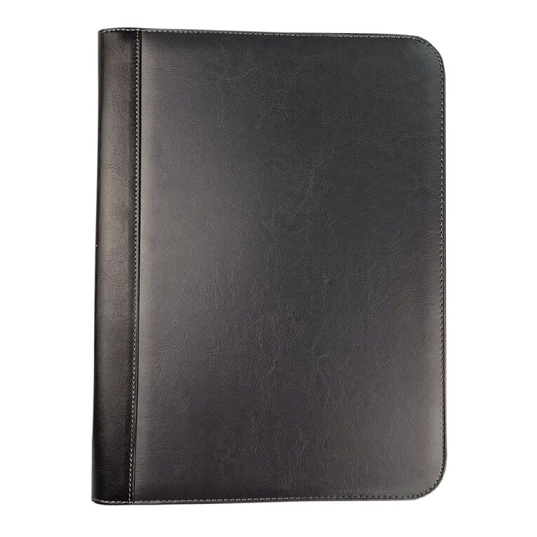 WS Padfolio With Notepad Black A4, , hi-res