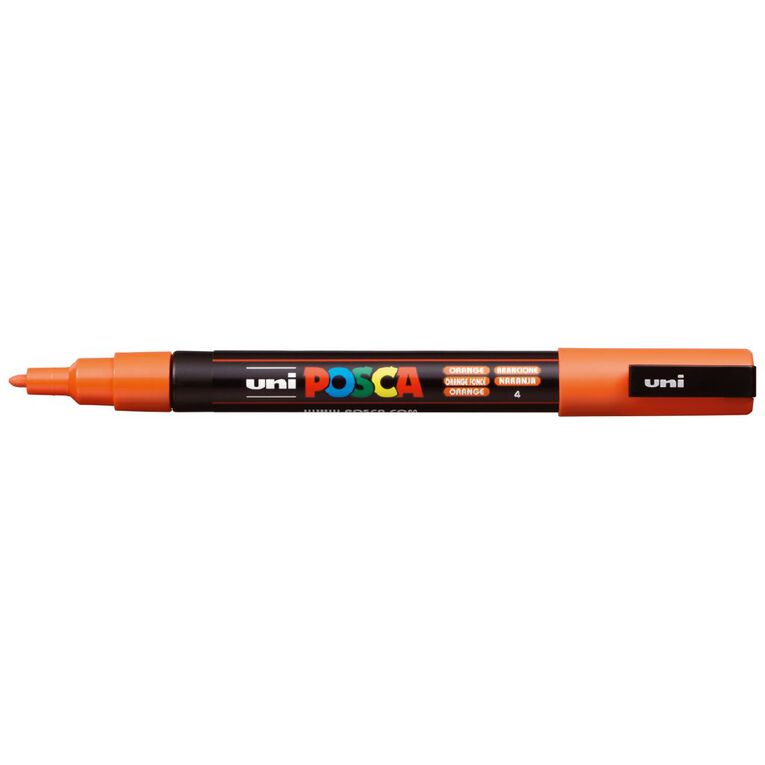 Uni Posca Marker 0.9-1.3mm Fine Orange, , hi-res