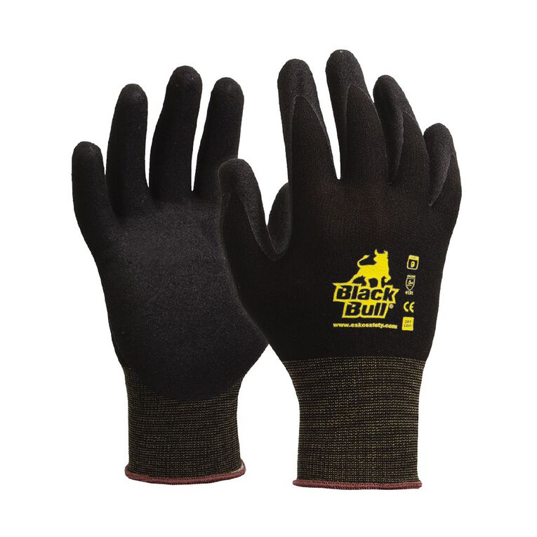 Esko Black Bull Sandy Nitrile Coated Tradesman Glove, , hi-res