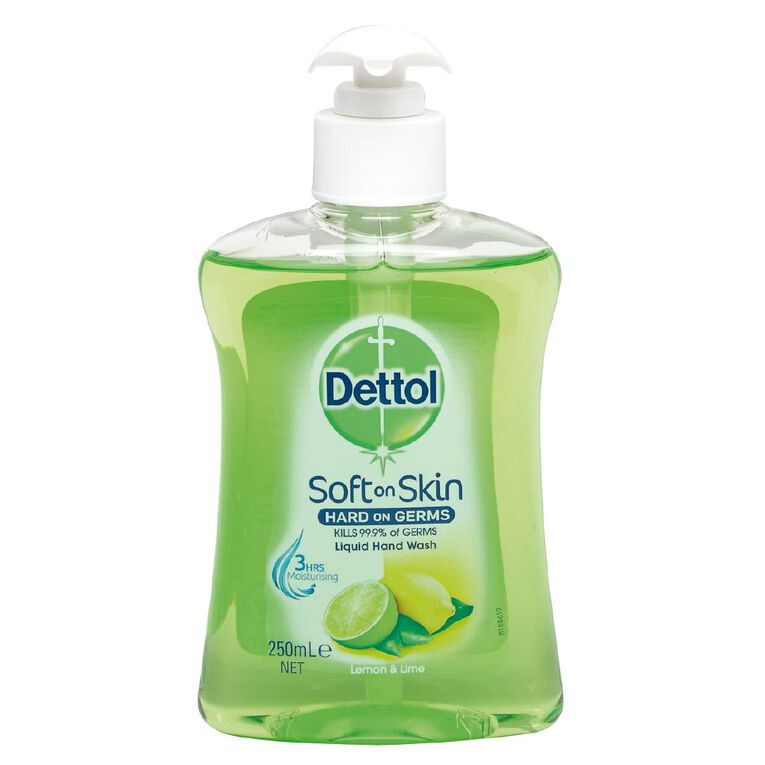 Dettol Liquid Lemon & Lime Hand Wash Soap Pump 250ml, , hi-res