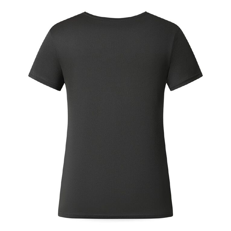 Active Intent Women's Active V Neck Mesh Tee, Grey Dark, hi-res
