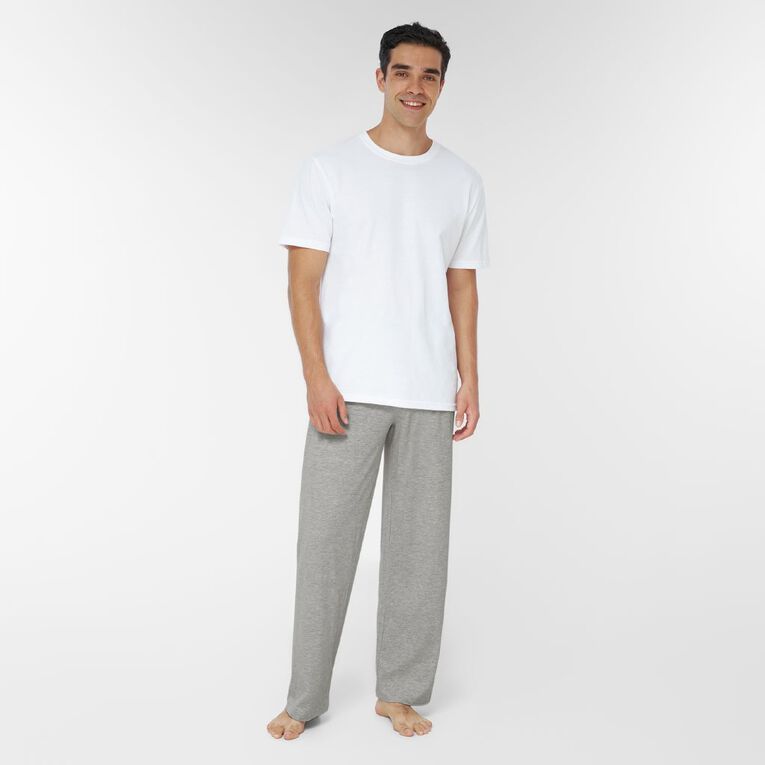H&H Men's Knit Pyjama Pants, Grey Mid, hi-res