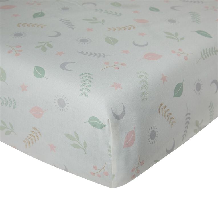 Babywise Cotton Sheet Botanic 2 Pack, , hi-res