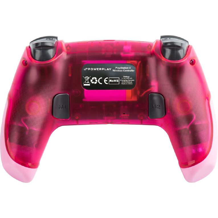 PowerPlay PS4 Wireless Controller Translucent Pink, , hi-res