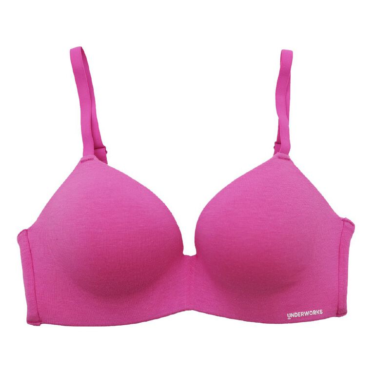 Underworks Women's Soft Touch Wirefree Bra, Pink Underworks Women's Soft Touch Wirefree Bra, Pink, hi-res